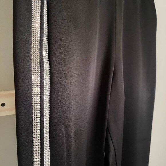 Alice + Olivia Rhinestone Embellished Black Joggers - Picture 6 of 10